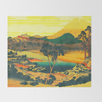 Watching the Elder at Kunihaga Throw Blanket Gallery Image 2