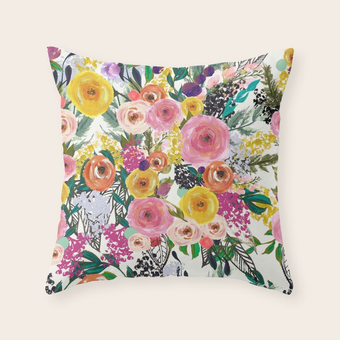 Autumn Blooms Throw Pillow Gallery Image 6