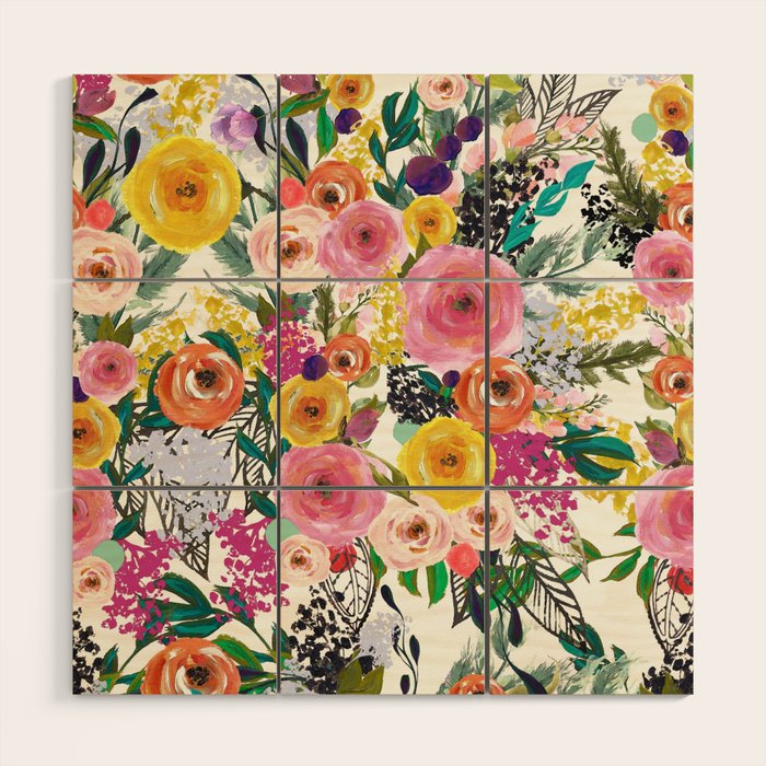 Autumn Blooms Wood Wall Art Gallery Image 1