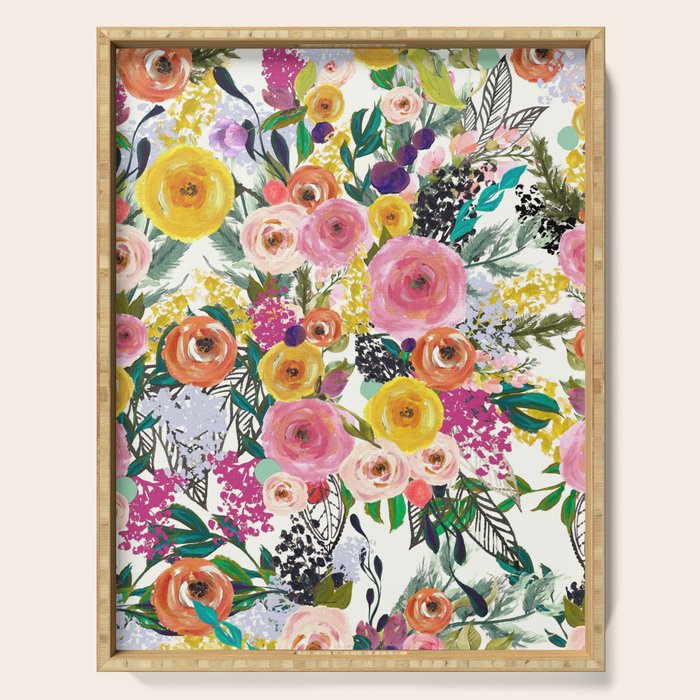 Autumn Blooms Serving Tray Gallery Image 1