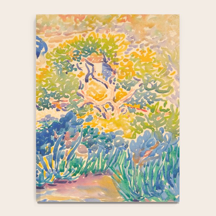 Henri-Edmond Cross Neo-Impressionism Pointillism The Artist's Garden at St. Clair Watercolor Paintin Notebook Gallery Image 4
