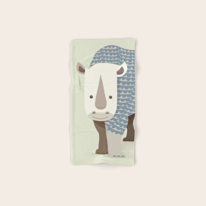 Whimsical Rhinoceros Bath Towel Gallery Image 1