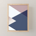 Geometrics - blush indigo rose gold Mini Art Print Gallery Image 1