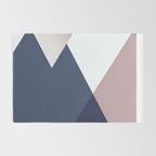 Geometrics - blush indigo rose gold Rug Gallery Image 2