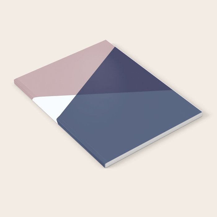 Geometrics - blush indigo rose gold Notebook Gallery Image 1