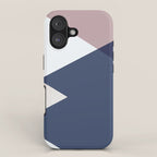 Geometrics - blush indigo rose gold iPhone Case Gallery Image 1
