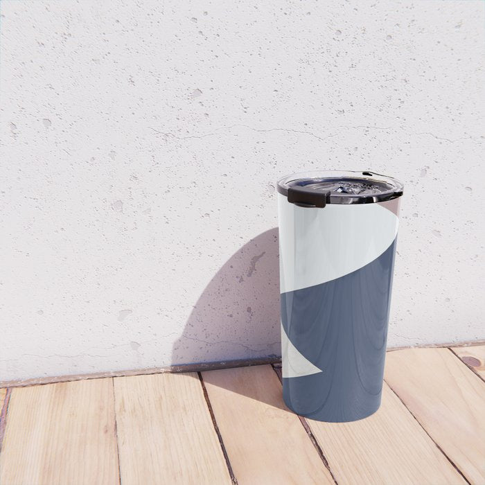 Geometrics - blush indigo rose gold Travel Mug Gallery Image 4