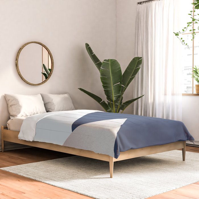 Geometrics - blush indigo rose gold Comforter Gallery Image 2