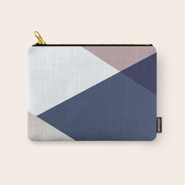 Geometrics - blush indigo rose gold Carry All Pouch Gallery Image 1