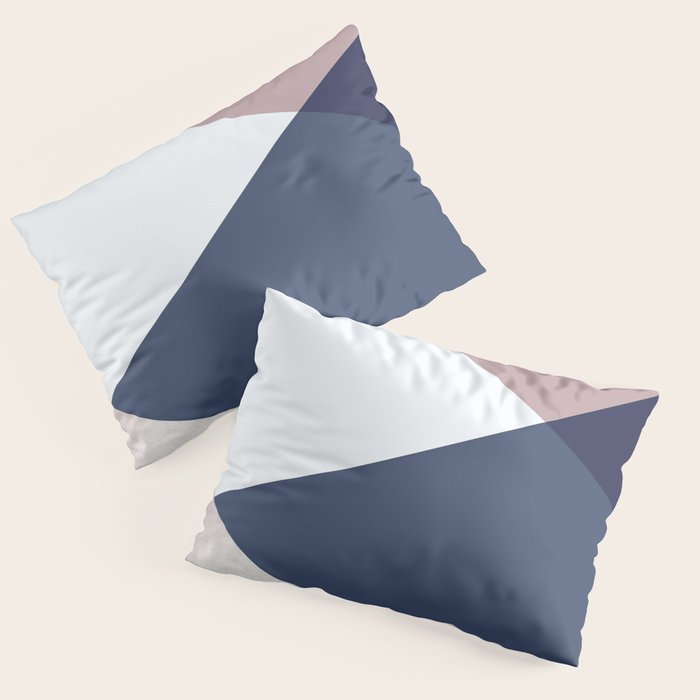 Geometrics - blush indigo rose gold Pillow Sham Gallery Image 3