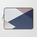 Geometrics - blush indigo rose gold Laptop Sleeve Gallery Image 1