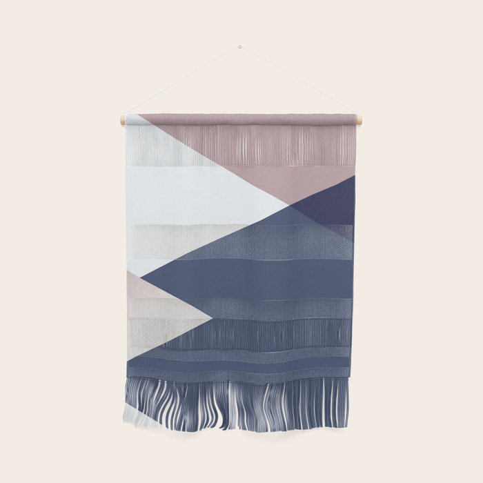 Geometrics - blush indigo rose gold Wall Hanging Gallery Image 1