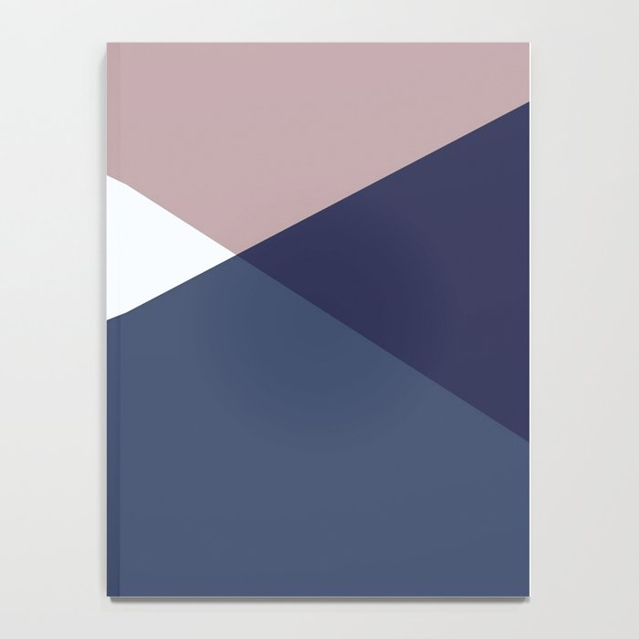 Geometrics - blush indigo rose gold Notebook Gallery Image 4
