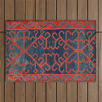 Avar Daghestan Northeast Caucasus Kilim Print Outdoor Rug Gallery Image 1