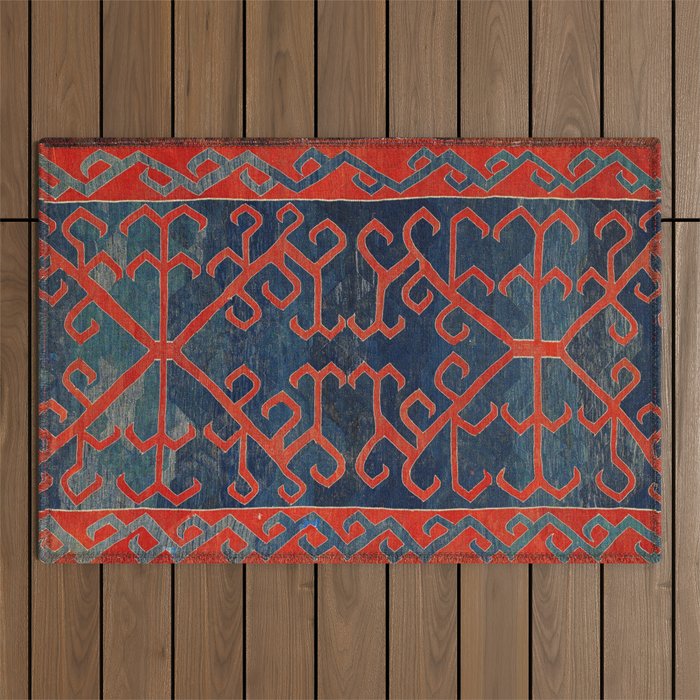 Avar Daghestan Northeast Caucasus Kilim Print Outdoor Rug Gallery Image 1