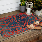 Avar Daghestan Northeast Caucasus Kilim Print Outdoor Rug Gallery Image 2