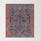 Avar Daghestan Northeast Caucasus Kilim Print Throw Blanket Gallery Image 2