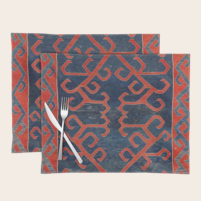 Avar Daghestan Northeast Caucasus Kilim Print Placemat Gallery Image 1