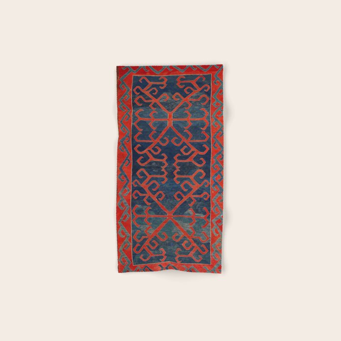 Avar Daghestan Northeast Caucasus Kilim Print Bath Towel Gallery Image 1