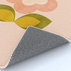 retro daisy minimal pink Rug Gallery Image 4