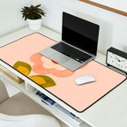 retro daisy minimal pink Desk Mat Gallery Image 2