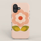 retro daisy minimal pink iPhone Case Gallery Image 1