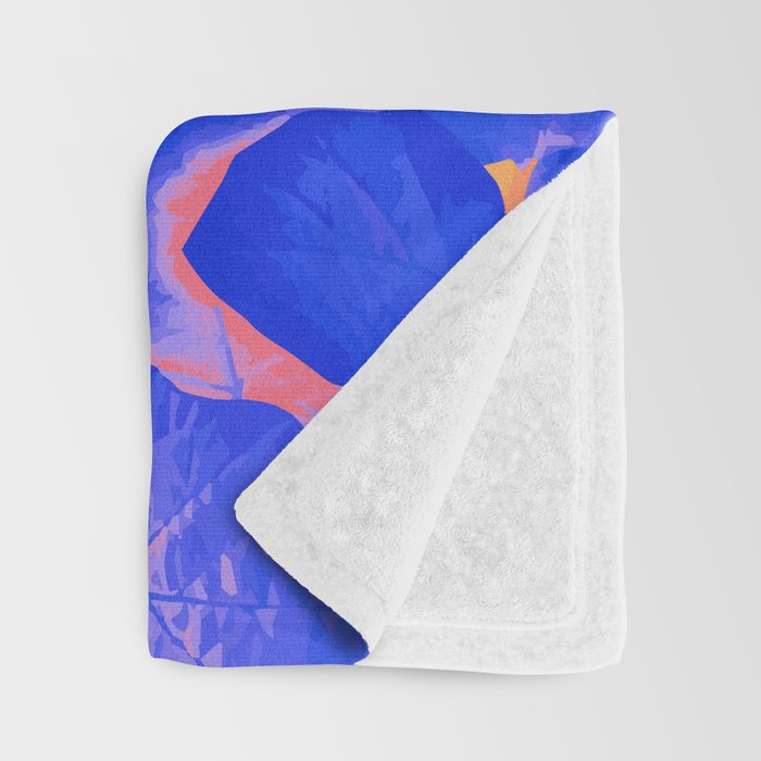Supercontrast, Pop of Color Ultraviolet Nature, Floral Graphic Design Throw Blanket Gallery Image 3