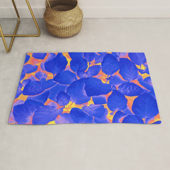 Supercontrast, Pop of Color Ultraviolet Nature, Floral Graphic Design Rug Gallery Image 1