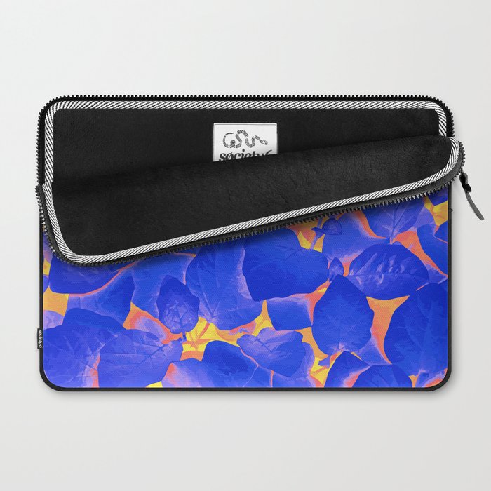 Supercontrast, Pop of Color Ultraviolet Nature, Floral Graphic Design Laptop Sleeve Gallery Image 2