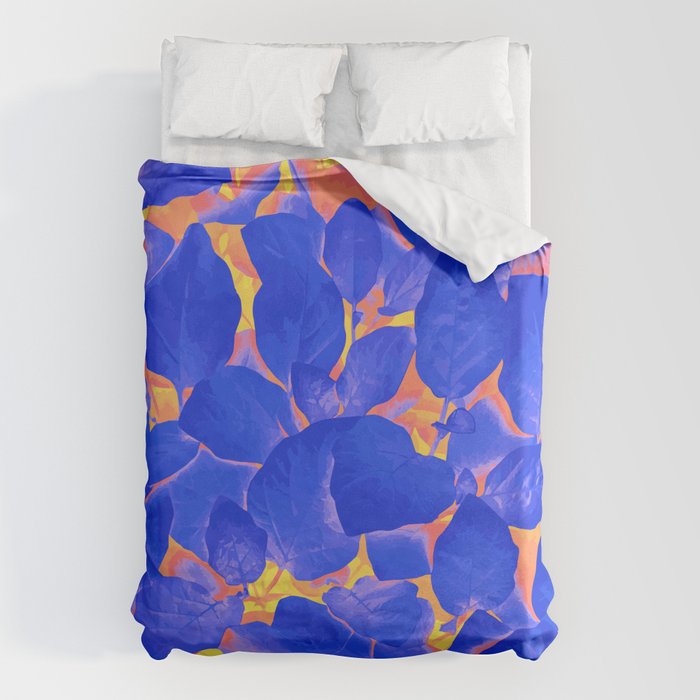 Supercontrast, Pop of Color Ultraviolet Nature, Floral Graphic Design Duvet Cover Gallery Image 6