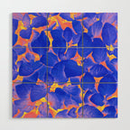Supercontrast, Pop of Color Ultraviolet Nature, Floral Graphic Design Wood Wall Art Gallery Image 1
