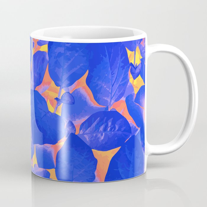Supercontrast, Pop of Color Ultraviolet Nature, Floral Graphic Design Coffee Mug Gallery Image 1