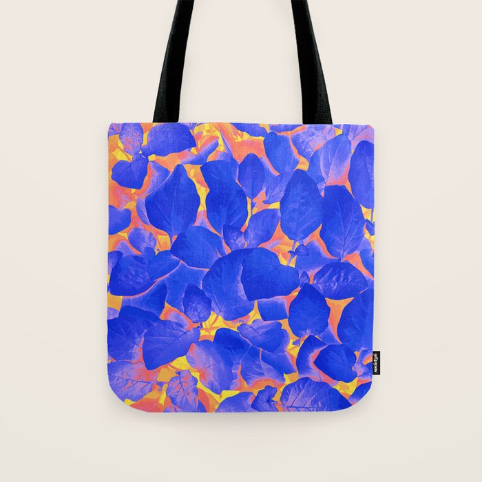 Supercontrast, Pop of Color Ultraviolet Nature, Floral Graphic Design Tote Bag Gallery Image 1