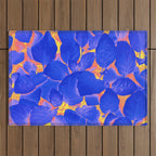Supercontrast, Pop of Color Ultraviolet Nature, Floral Graphic Design Outdoor Rug Gallery Image 1