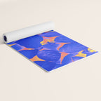 Supercontrast, Pop of Color Ultraviolet Nature, Floral Graphic Design Yoga Mat Gallery Image 2