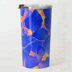 Supercontrast, Pop of Color Ultraviolet Nature, Floral Graphic Design Travel Mug Gallery Image 3