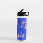 Supercontrast, Pop of Color Ultraviolet Nature, Floral Graphic Design Water Bottle Gallery Image 1
