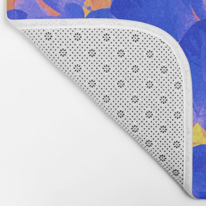 Supercontrast, Pop of Color Ultraviolet Nature, Floral Graphic Design Bath Mat Gallery Image 2