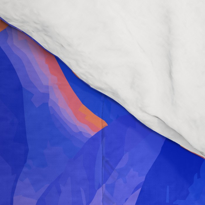 Supercontrast, Pop of Color Ultraviolet Nature, Floral Graphic Design Comforter Gallery Image 4