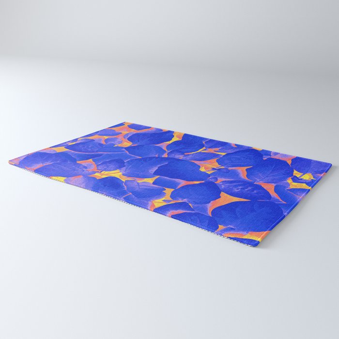 Supercontrast, Pop of Color Ultraviolet Nature, Floral Graphic Design Rug Gallery Image 3