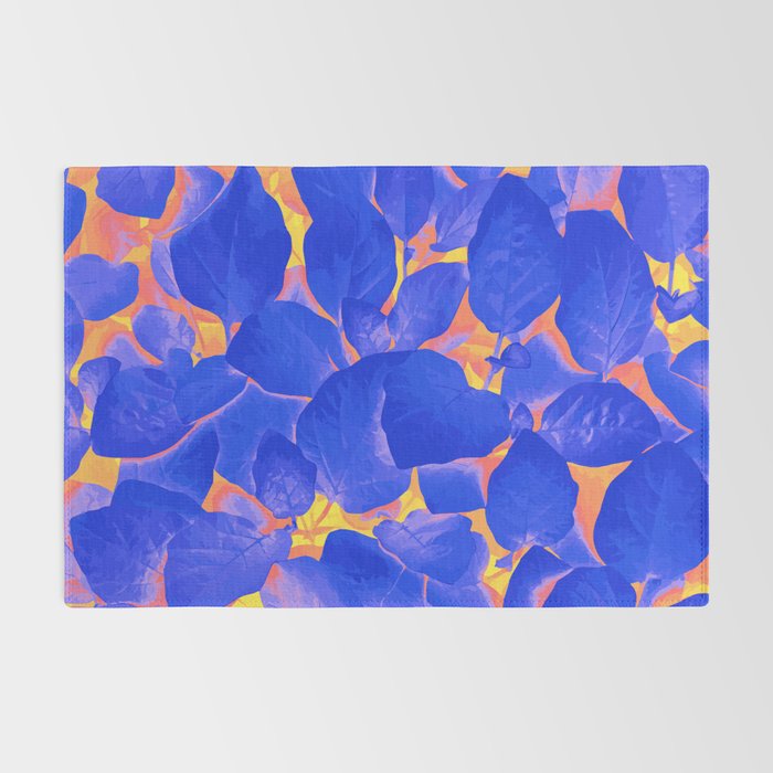 Supercontrast, Pop of Color Ultraviolet Nature, Floral Graphic Design Rug Gallery Image 2