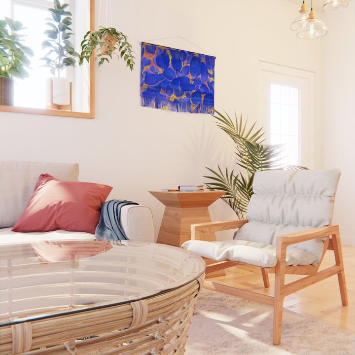 Supercontrast, Pop of Color Ultraviolet Nature, Floral Graphic Design Wall Hanging Gallery Image 2