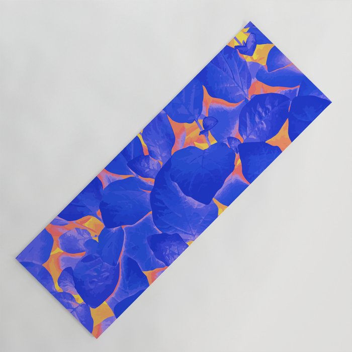 Supercontrast, Pop of Color Ultraviolet Nature, Floral Graphic Design Yoga Mat Gallery Image 1