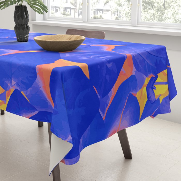Supercontrast, Pop of Color Ultraviolet Nature, Floral Graphic Design Tablecloth Gallery Image 3