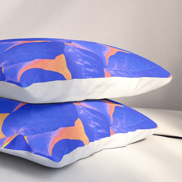 Supercontrast, Pop of Color Ultraviolet Nature, Floral Graphic Design Pillow Sham Gallery Image 3