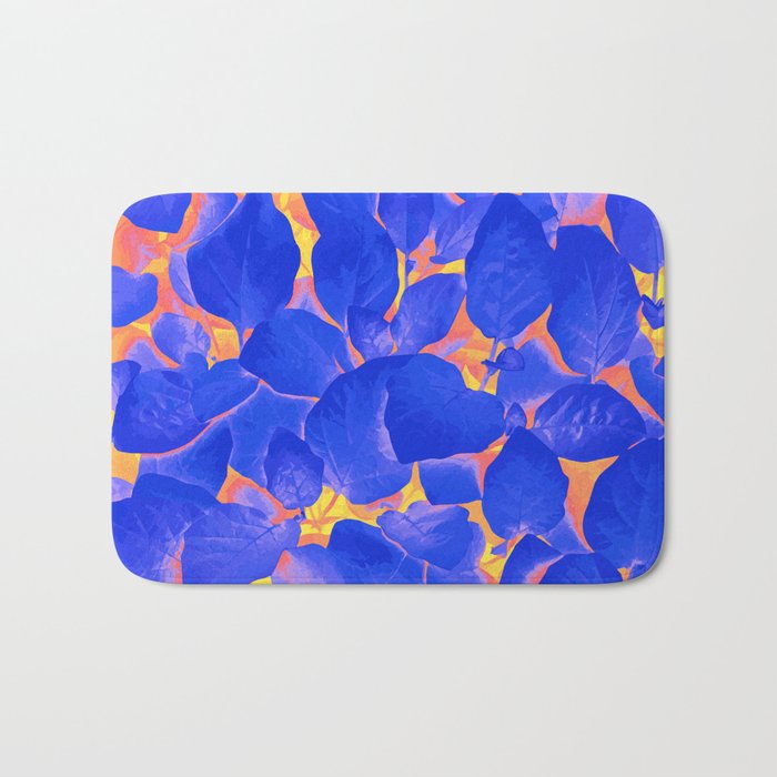 Supercontrast, Pop of Color Ultraviolet Nature, Floral Graphic Design Bath Mat Gallery Image 1