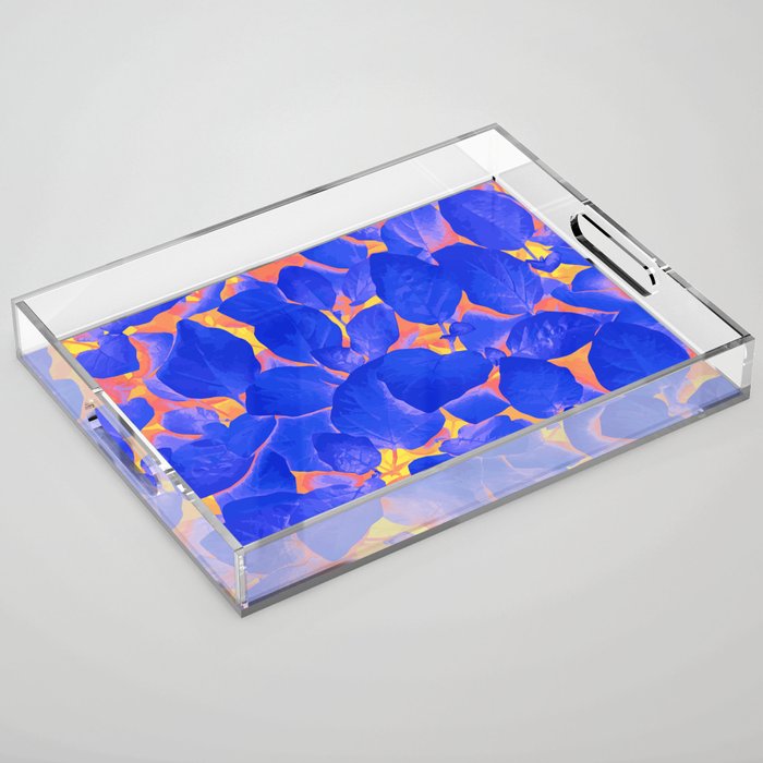 Supercontrast, Pop of Color Ultraviolet Nature, Floral Graphic Design Acrylic Tray Gallery Image 1
