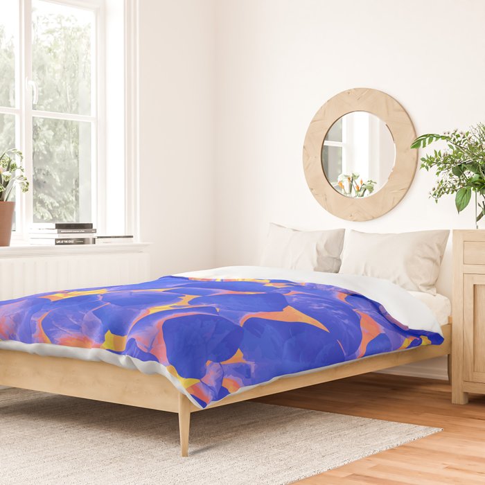 Supercontrast, Pop of Color Ultraviolet Nature, Floral Graphic Design Duvet Cover Gallery Image 2