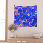 Supercontrast, Pop of Color Ultraviolet Nature, Floral Graphic Design Wall Tapestry Gallery Image 2