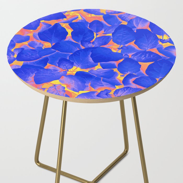 Supercontrast, Pop of Color Ultraviolet Nature, Floral Graphic Design Side Table Gallery Image 2